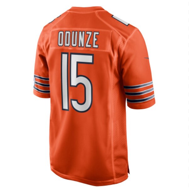 Men Chicago bears #15  Rome Odunze orange 2024 Nike NFL jersey->chicago bears->NFL Jersey